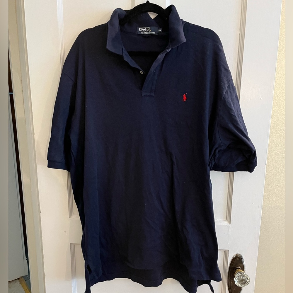 Navy Ralph Lauren Polo Cotton Golf Shirt - Size XXL